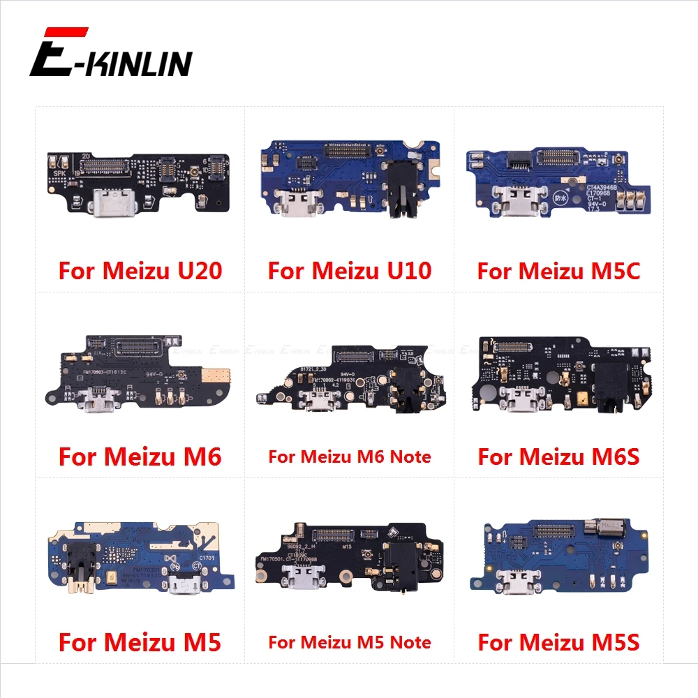 

100% New USB Charging Charger Dock Port Board With Microphone Mic Flex Cable For Meizu U20 U10 M6 M6S M5 M5C M5S Note 8