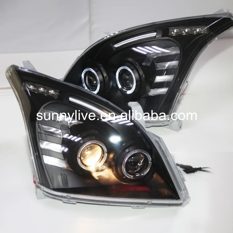 

Front Light For TOYOTA FJ120 LC120 Prado 2700/4000 2003-2009 year LED Head Lamp Black housing