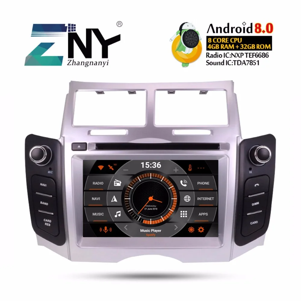 

Android 8.0 Car DVD Auto Radio For Toyota Yaris 2005-2011 2 Din GPS Navigation FM RDS WIFI Multimedia Stereo 4+32GB Gift Camera