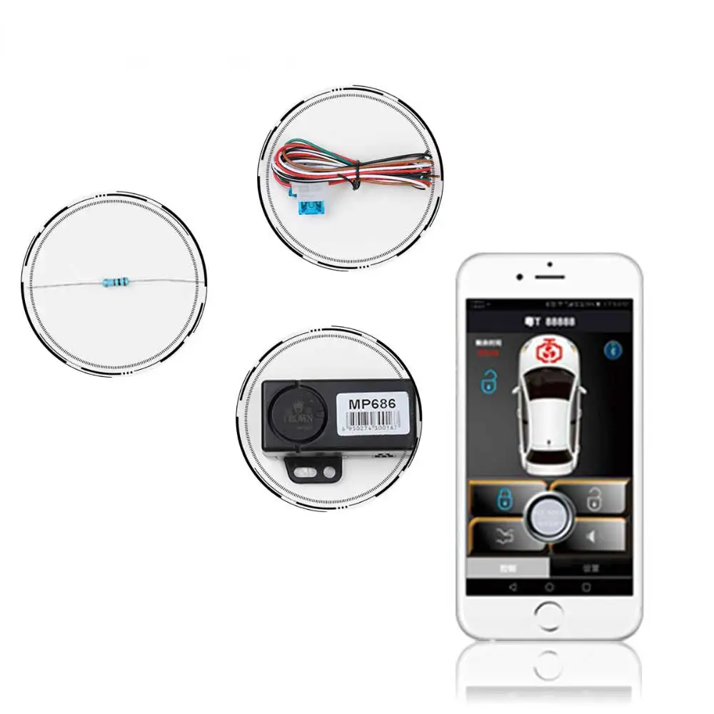 

Keyless Entry Car Alarm System with phone app Reaching Out To Unlock, Comfortable Central Locking For Nissan Armada MP686