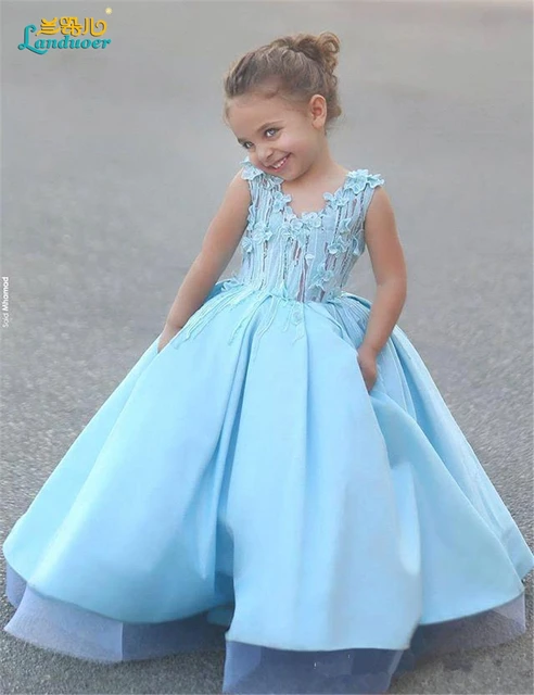 Light Blue Flower Girl Dresses