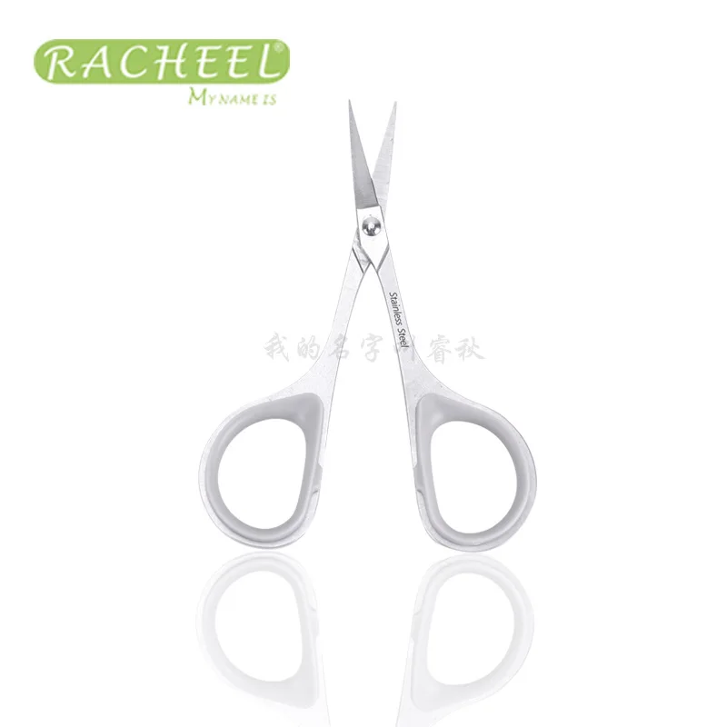 2pcs Different Size Pro Eyebrow Eyelash Scissors Straight and Angle Makeup Scissors Eyelash Extension Tool nose hair scissors,eyebrow scissors,stainless steel scissors,manicure scissors,facial hair scissors,beauty scissors