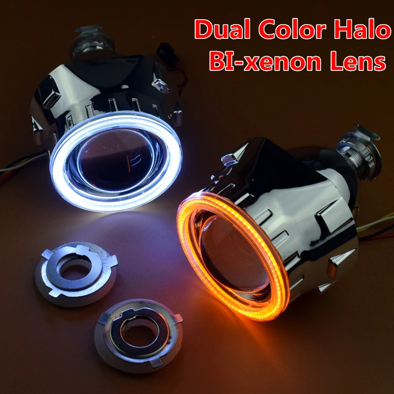 2016 2.5 inch RGB LED COB Angel Eyes Halo HID Bi xenon Headlight
