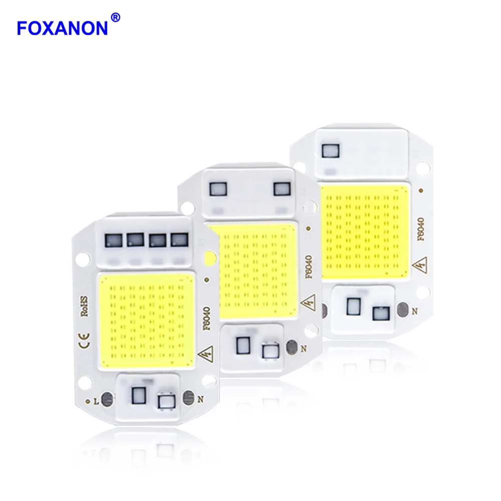Светодиодный чип COB Foxanon 50 Вт 30 20 110 В 220 В|Светодиодные чипы| |