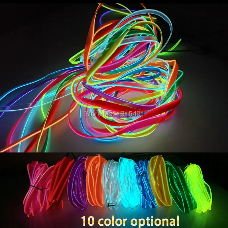 Tiras de Led 1 m-5 m carro flexível el Wire Diameter : 2.3mm-skirt