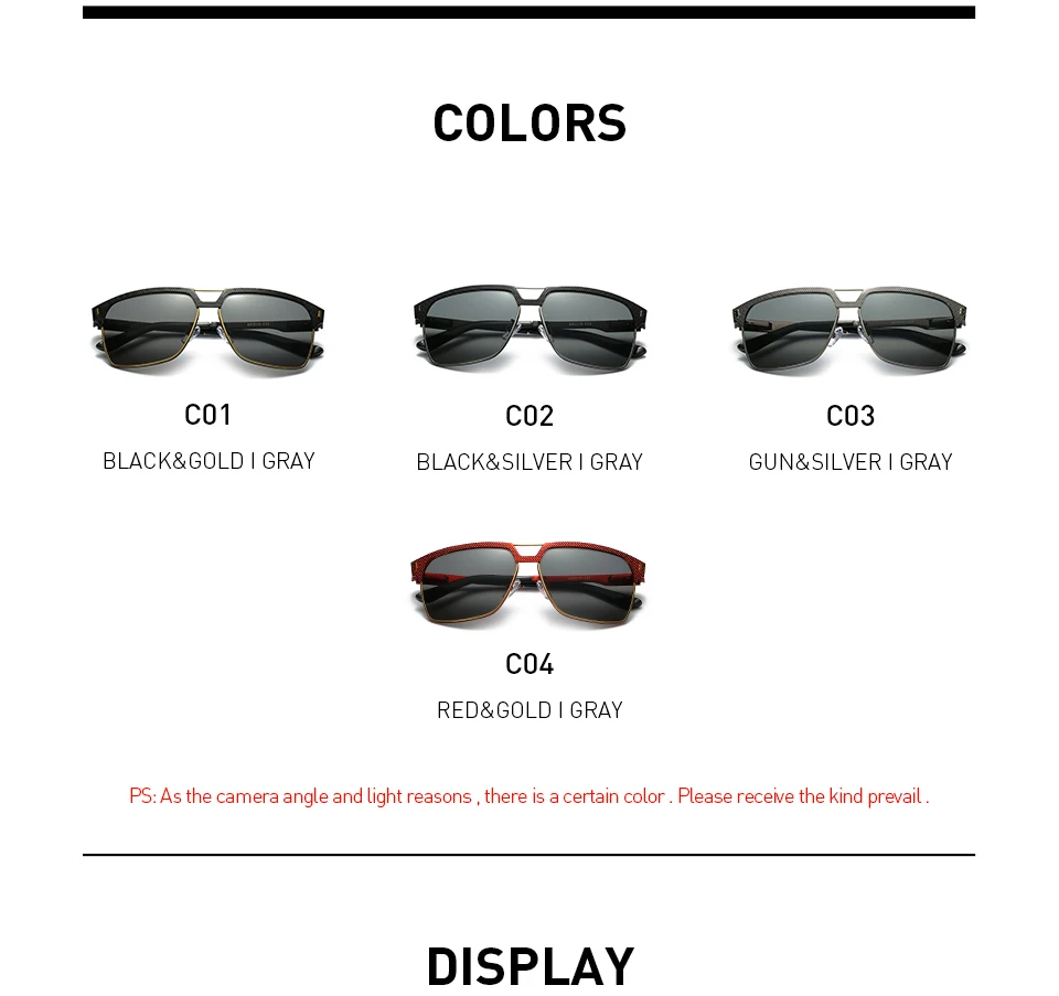 BANMAR поляризованные мужские солнцезащитные очки Квадратные Солнцезащитные очки для мужчин аксессуары для вождения рыбалки Пешие очки Oculos Gafas De Sol Shade