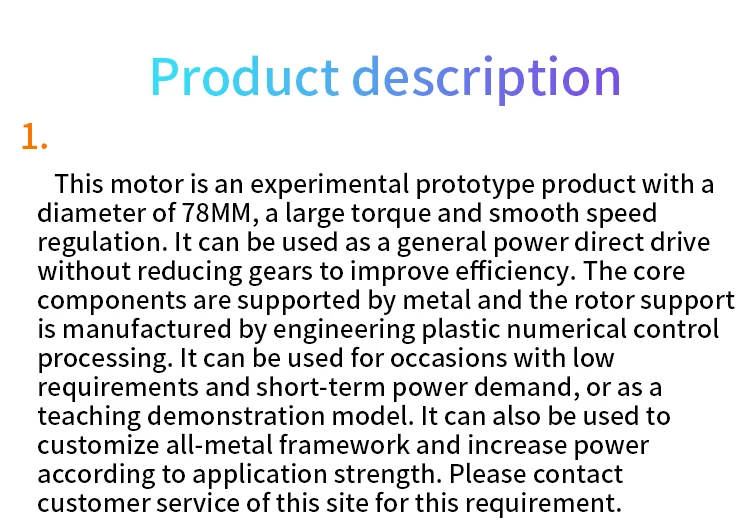 DIY Solid Opaque Diameter 78mm 18N20P 100W Coil type Permanent Magnet 3 Phase 24volt Hall Brushless DC Motor