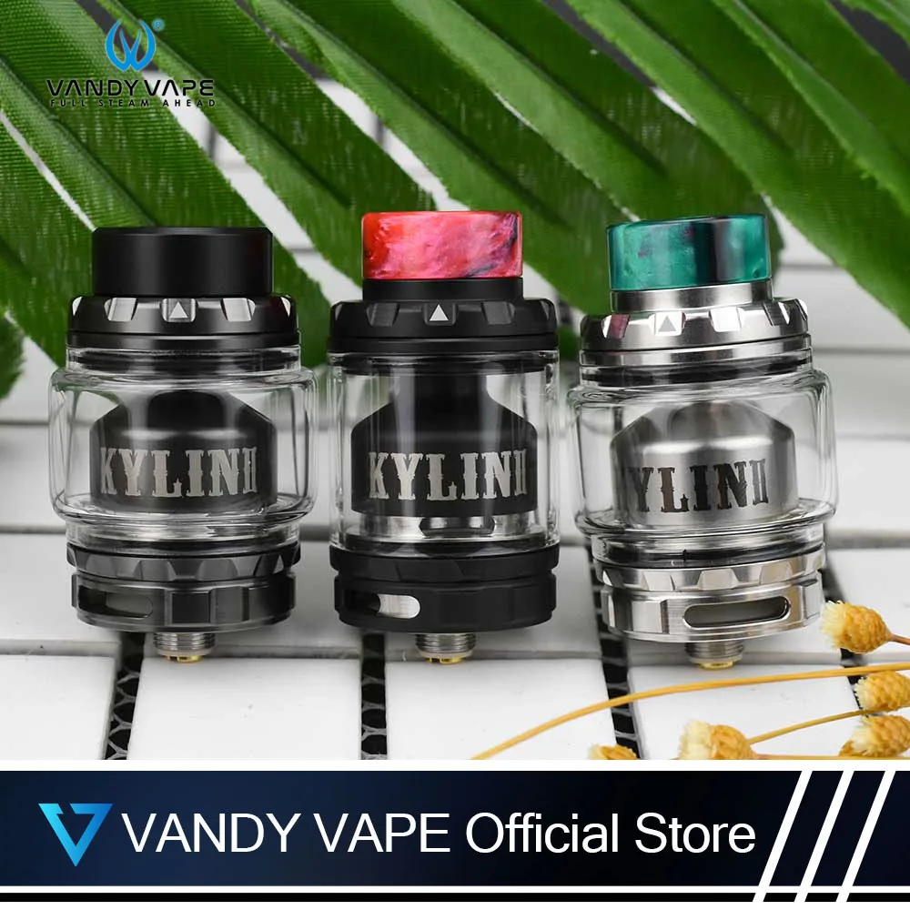 

Original Vandyvape Kylin V2 RTA Tank 3ml to 5ml Vaper E Cigarette With Single or Dual coil Airflow Huge Clouds For MOD