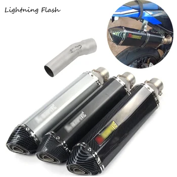 

Exhaust Muffler Pipe +Mid Link Pipe For BWM F650GS F700GS F800GS F800R F800GT Slip On Motorcycle Exhaust System Escape Modified