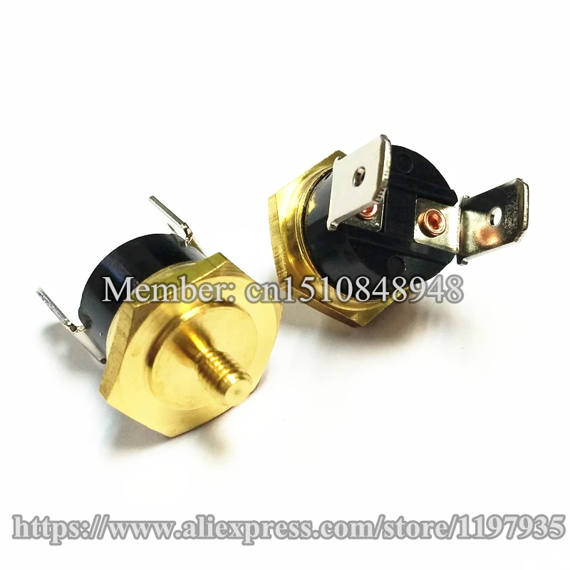 Шестигранная головка медного винта KSD301 10A 250V 50C винт переключения температуры