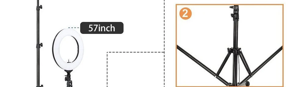 ZOMEI светодиодный светильник-кольцо, фотографический светильник ing с регулируемой яркостью, лампа для камеры с держателем, тренога, подставка для смартфона, студии, видео, макияж