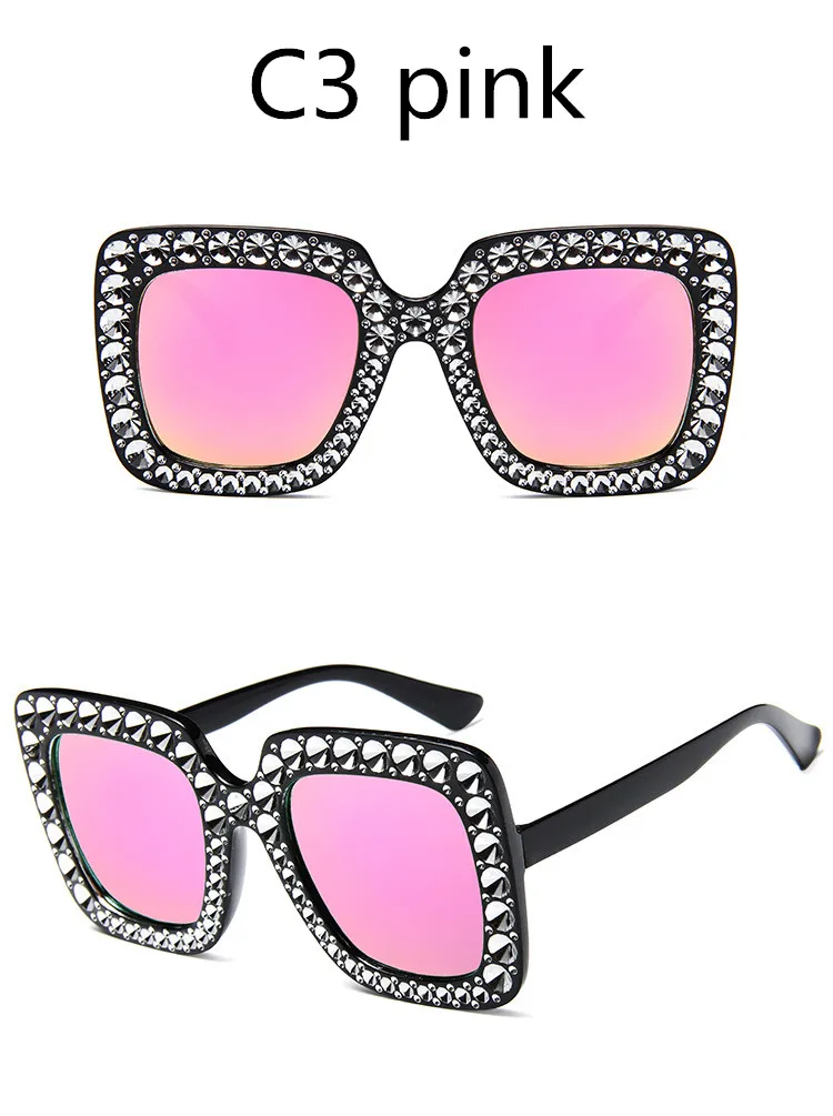 ASUOP2018 International Brand Sunglasses Ladies Crystal Multicolor Mirror Retro All Star Glasses Women Black Gray Hue Sunglasses (9)