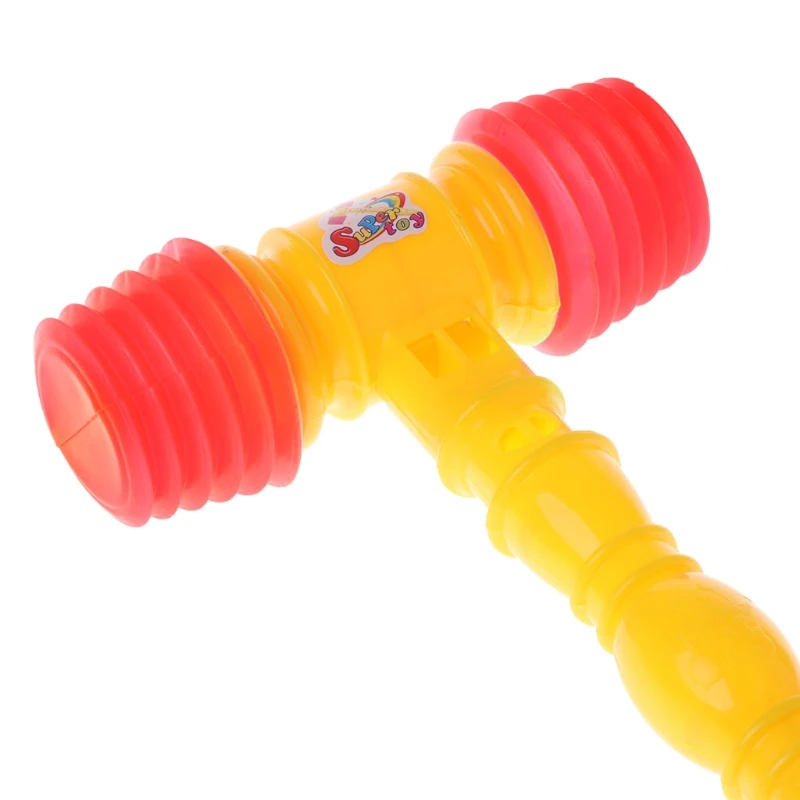 25 см детская тренировочная ручка для малышей пластиковые молотки игрушки-свистки Хлопушка Y51E