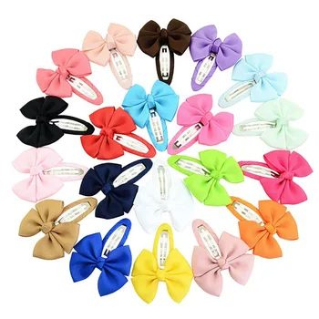 

20pcs/lot 2'' Fashion Boutique Ribbon Bows With Clip Baby Girl Hair Hairpin Children Headwear Hair Bowknot Accessories A139