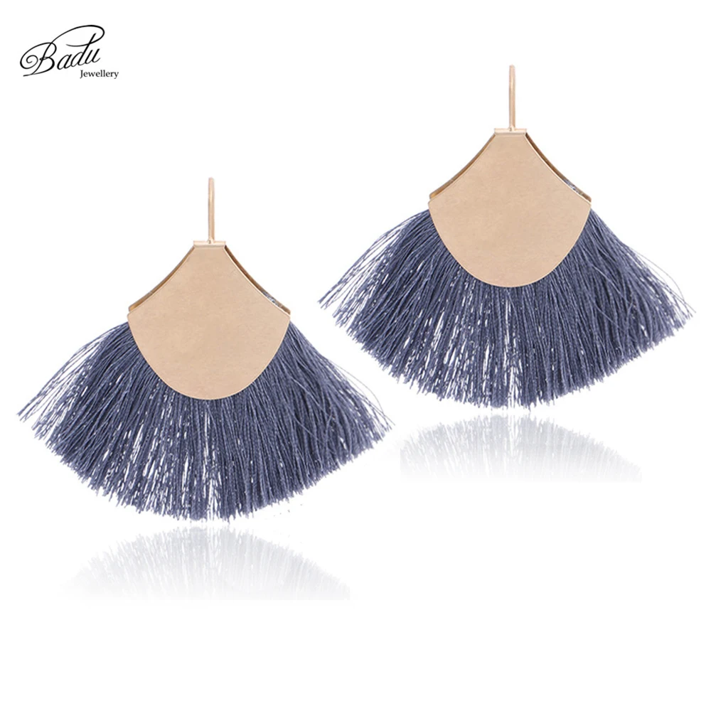 

Badu Vintage Tassel Earring Big Geometric Dangle Drop Earrings for Women Fashion Jewelry for Halloween Party Gift Wholesale