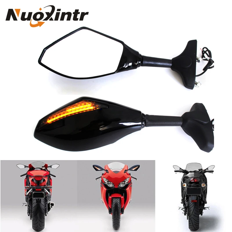 Rétroviseurs avec Clignotants Pour Moto Suzuki GSXR 1000 GSXR 600 750 Rétroviseurs avec Clignotants Pour Moto Suzuki GSXR 1000 GSXR 600 750