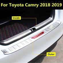 Для Toyota Camry автомобильный Стайлинг внутренняя и внешняя отделка порога задней двери автомобиля украшения Аксессуары