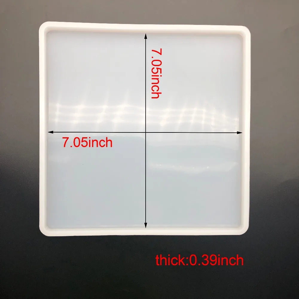 Жидкий силикон прозрачный пластик формы квадратной формы большой контейнер формы для DIY ювелирных изделий