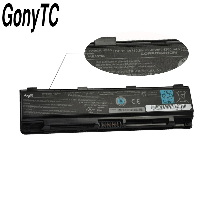 PA5024U ноутбук Батарея для Toshiba Satellite C800 C850 C870 L800 L830 L850 L855 L870 PA5023U PA5024U-1BRS PABAS260