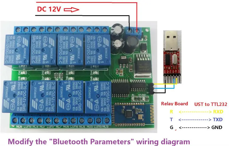 8 каналов 12VDC Bluetooth релейный модуль Android телефон Переключатель платы