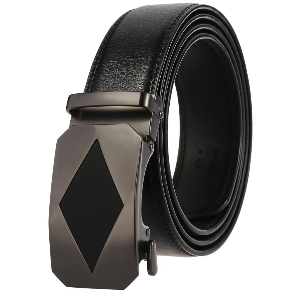 

Men Belt High Quality Cow Genuine Leather Belts for Men New Arrival Automatic Buckle Male Strap Metal Buckle Cowhide