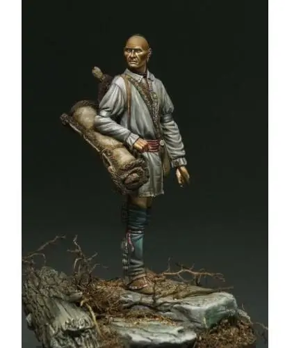 1/24 75 мм Охотник лесной древний игрушка модель смолы миниатюрная фигурка из Unassembly