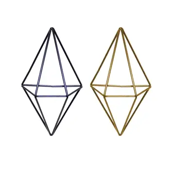 

Iron Rustic Style Freestanding Hanging Double Diamond Shaped Metal Tillandsia Air Plants Rack Wedding Flower Planter Flowerpot