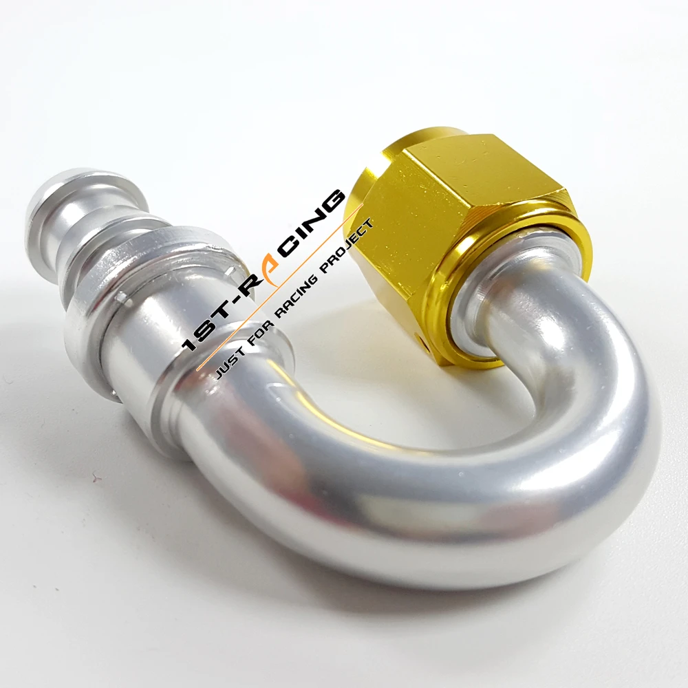 Universal AN 8 180Degree Fitting Push on Hose End Oil Fuel Line Fitting