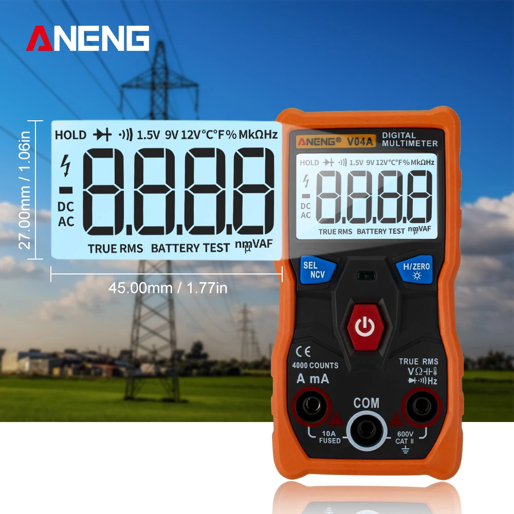 ANENG V04A 4000 отсчетов полная интеллектуальная автоматическая идентификация