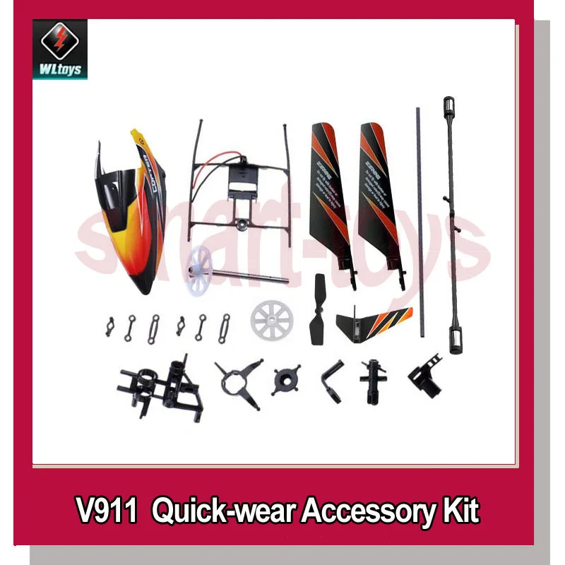 

Wltoys V911 RC Helicopter Accessories Bag upgrade flybar canopy blade landing skid gear Frame Connect Buckle