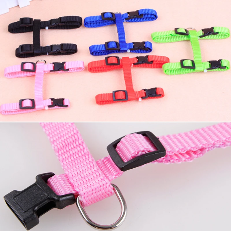 Cat Adjustable Nylon Harness Leash Pet Traction Lead Rope Kitten Walking Breast-band Halter Chest Straps Collar Multiple Color