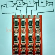 BMS Защитная плата с балансом для 1~ 4 ячеек 3,2 В литий-железной фосфатной батареи