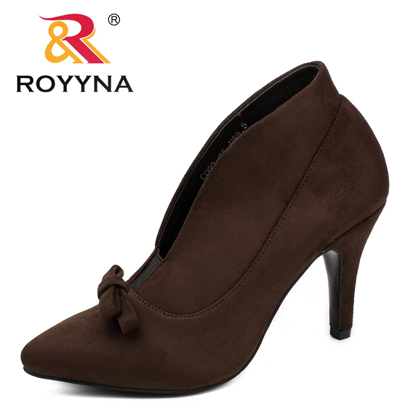 

ROYYNA New Arrival Fashion Style Women Boots Pointed Toe Women Winter Shoes Butterfly-Knot Women Ankle Boots Fast Free Shipping