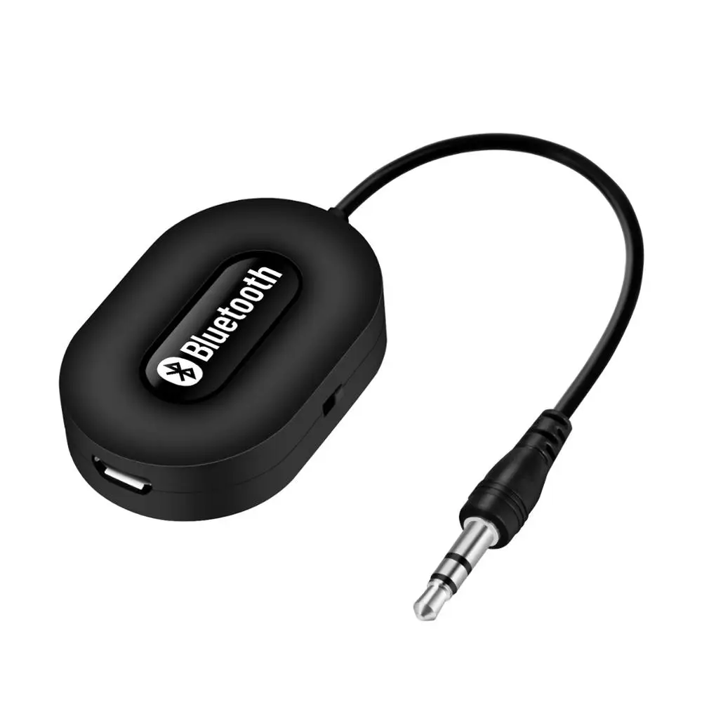 Беспроводной автомобильный bluetooth приемник, автомобильный Bluetooth 3,0 приемник, Aux Usb 3,5 мм, автомобильный bluetooth комплект громкой связи - Название цвета: Черный