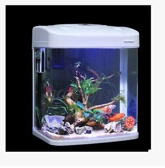 Minjiang R3 238 Mini Eco Glass Fish Tank Aquarium Goldfish Bowl