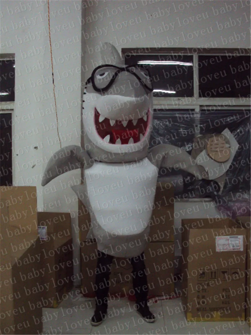 grey tiger shark fish mascot costume halloween costumes party costume