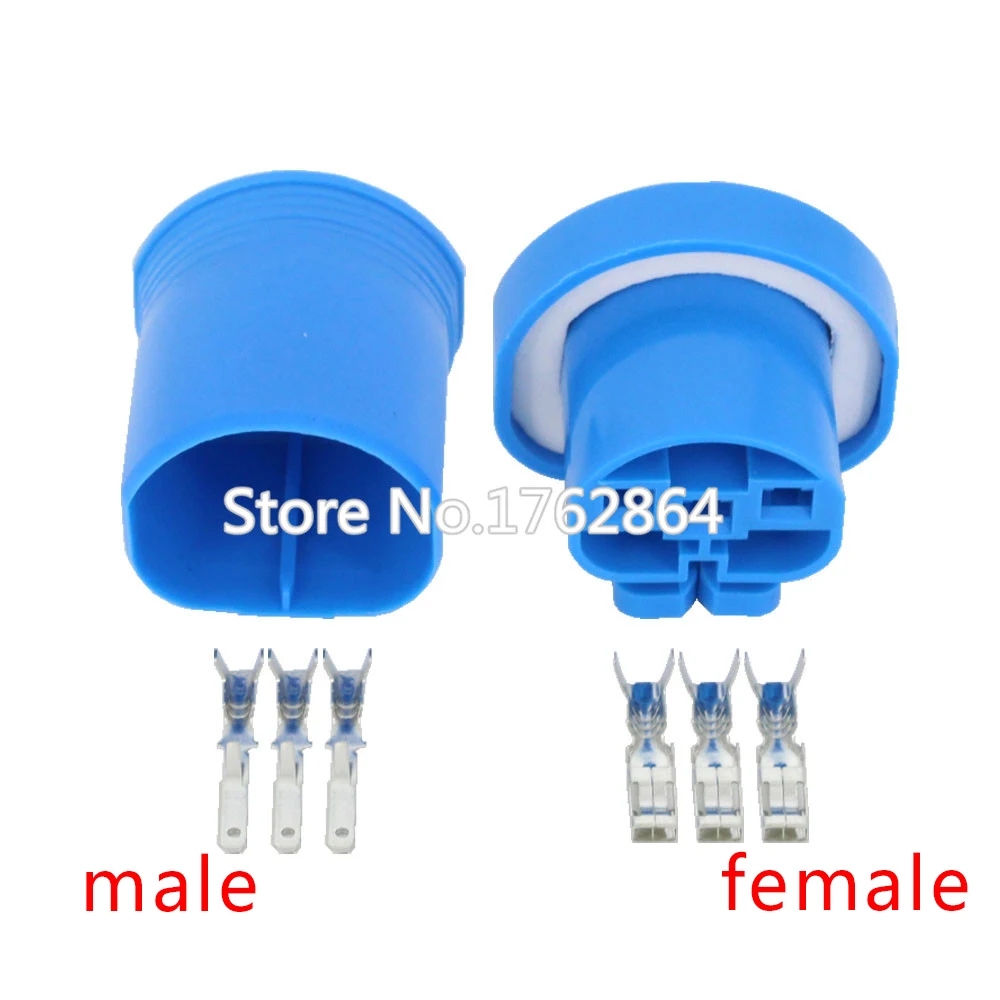 

3 pin male plastic car connector with terminal DJ9004 three-wire plug 3P