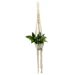 Новый богемный Подвеска для растений из макраме Wall Art Крытый Открытый Применение элегантный Bohimian цветок для домашнего декора горшок