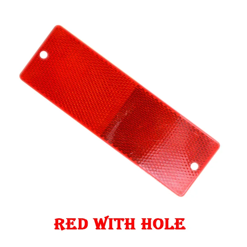 NOANS 1 шт. Автомобильный Светоотражающий отражатель Предупреждение ющие наклейки аксессуары для BMW E46 E39 E90 E60 Toyota Corolla Nissan Qashqai J11 - Цвет: Red with hole