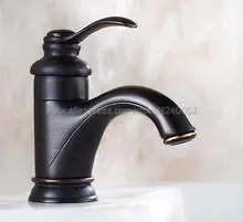 Oil Rubbed Bronze Basin Faucet Deck Mount Bathroom Vessel Sink Faucet - Single Hole / Handle Knf065 automatic touchless sensor waterfall bathroom sink vessel faucet oil rubbed bronze with hole cover plate