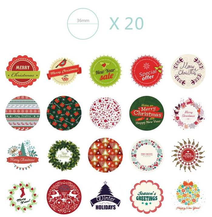 box christmas gift sticker labels 38 designs cute christmas stickers