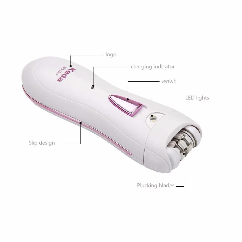 Women Shaver Electric Epilator Hair Removal Foot Care Tool 8