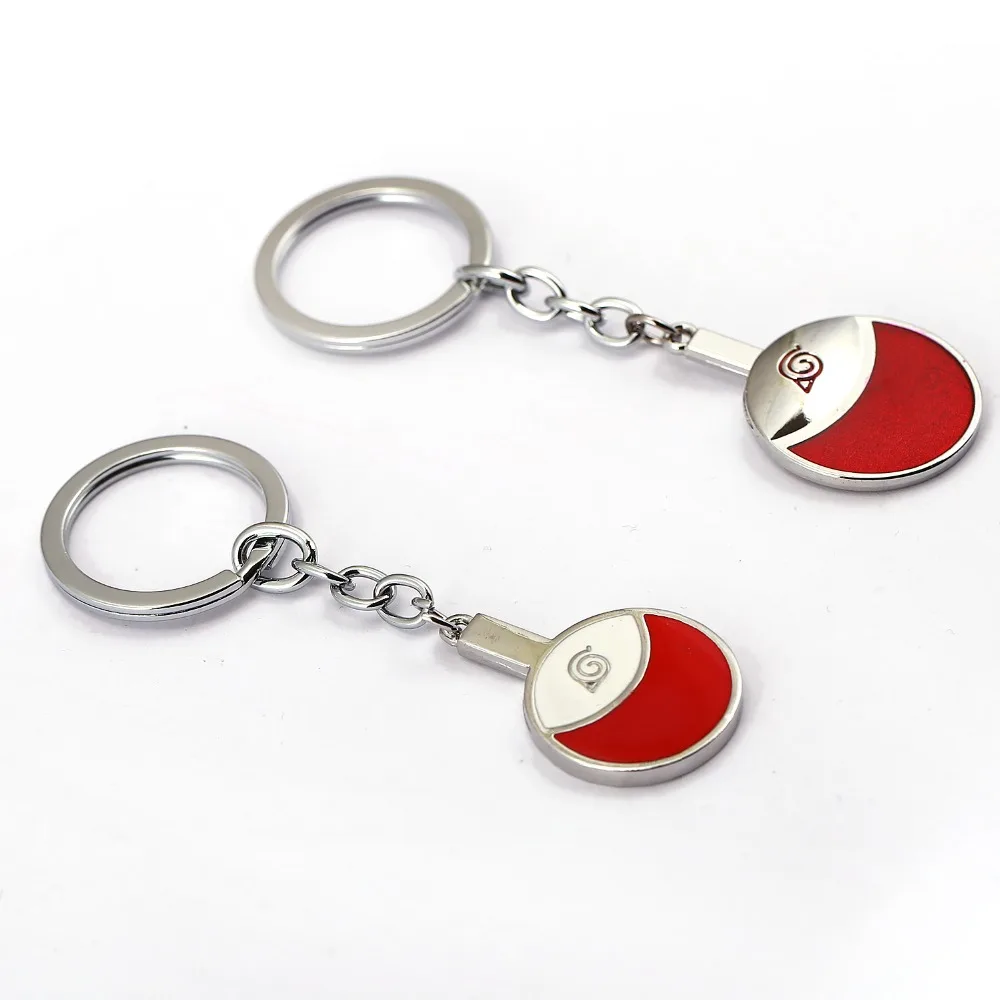 

Japan Hot Anime Naruto: Leaf Symbol Keychain Car Cosplay Jewelry Uchiha Itachi Statement High Quality Key Ring Chaveiro JJ12094