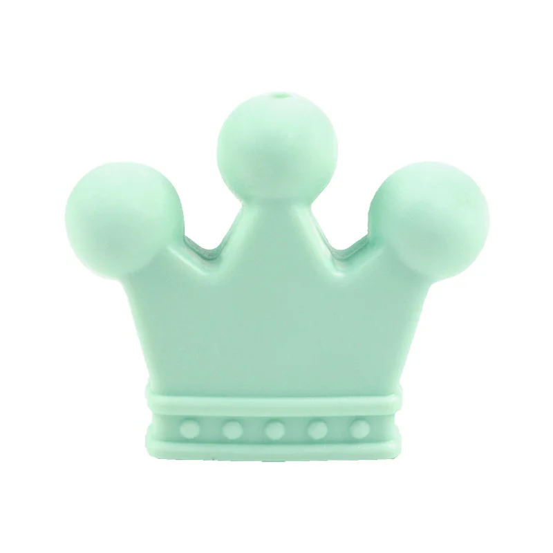 BOBO.BOX 5Pcs Crown Silicone Beads Baby Teething Colorful Baby Nursing Teethers Food Grade Teether Beads Baby DIY Pacifier Chain - Цвет: BDT019 NO.13