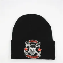 LDSLYJR хлопок череп вышивка утолщенная вязаная шапка зимняя теплая шапка Skullies шапка бини шапка для мужчин и женщин 19