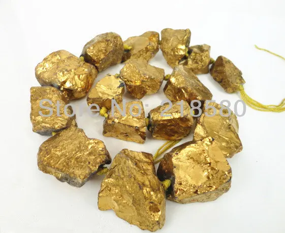 Mystic Gold Titanium Quartz Crystal бусина в форме Самородка золотые бриллианты 17 23x19 28 мм BE1700|rough