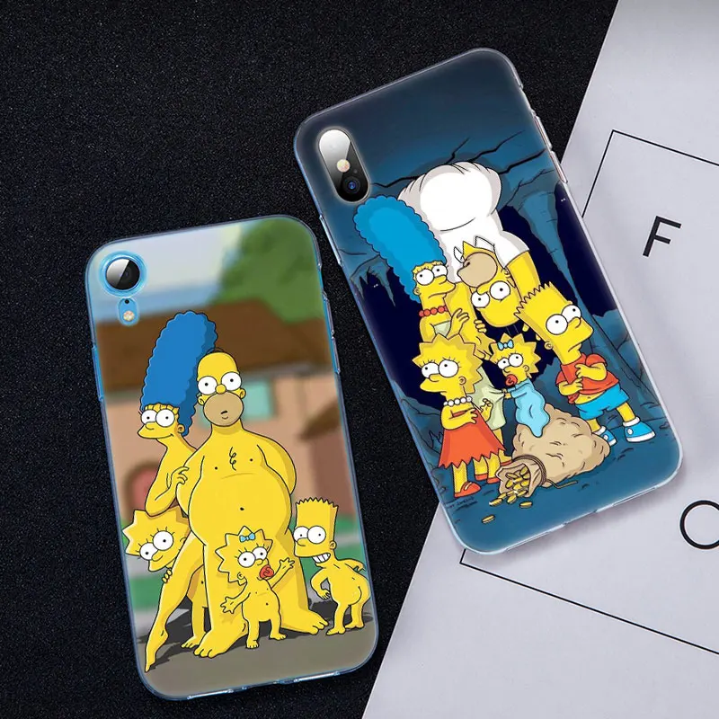 Мягкий силиконовый модный прозрачный чехол Homer Simpson для Apple iPhone 11 Pro XS MAX XR X 7 8 Plus 6 6s 5