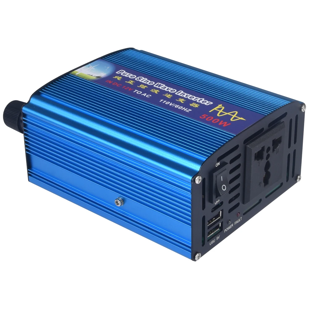 ZHST 500w DC12V к AC220V 50hz автомобильный чистый синусоидальный инвертор усилитель конвертера для автомобильного зарядного устройства трансформатор напряжения