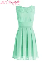 WDZ-154 Simple Cheap Mint Green Bridesmaid Gress Short Formal Dresses For Wedding Party Sleeveless