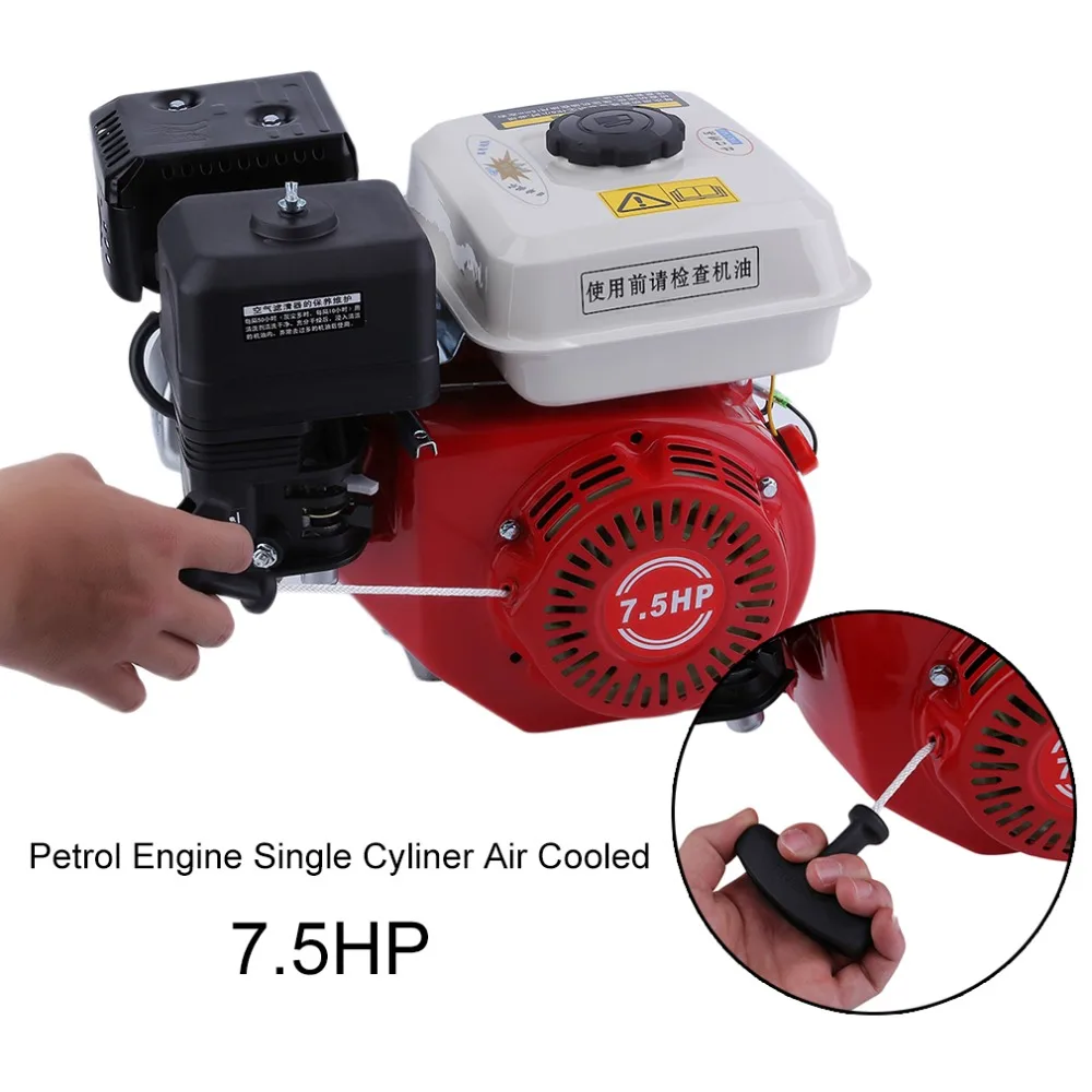 

7.5HP Recoil Starting Starter 168F Gasoline Petrol Engine Single Cyliner Air Cooled 4 Stroke Engine Accessories